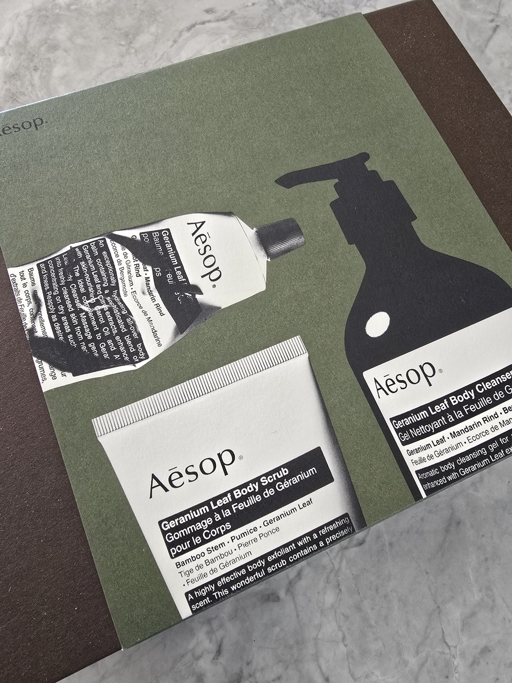 Aesop Party in the Greenhouse Geranium Leaf Trio Set